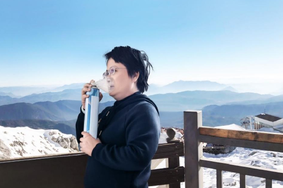 Prenosný kyslíkový respirátor